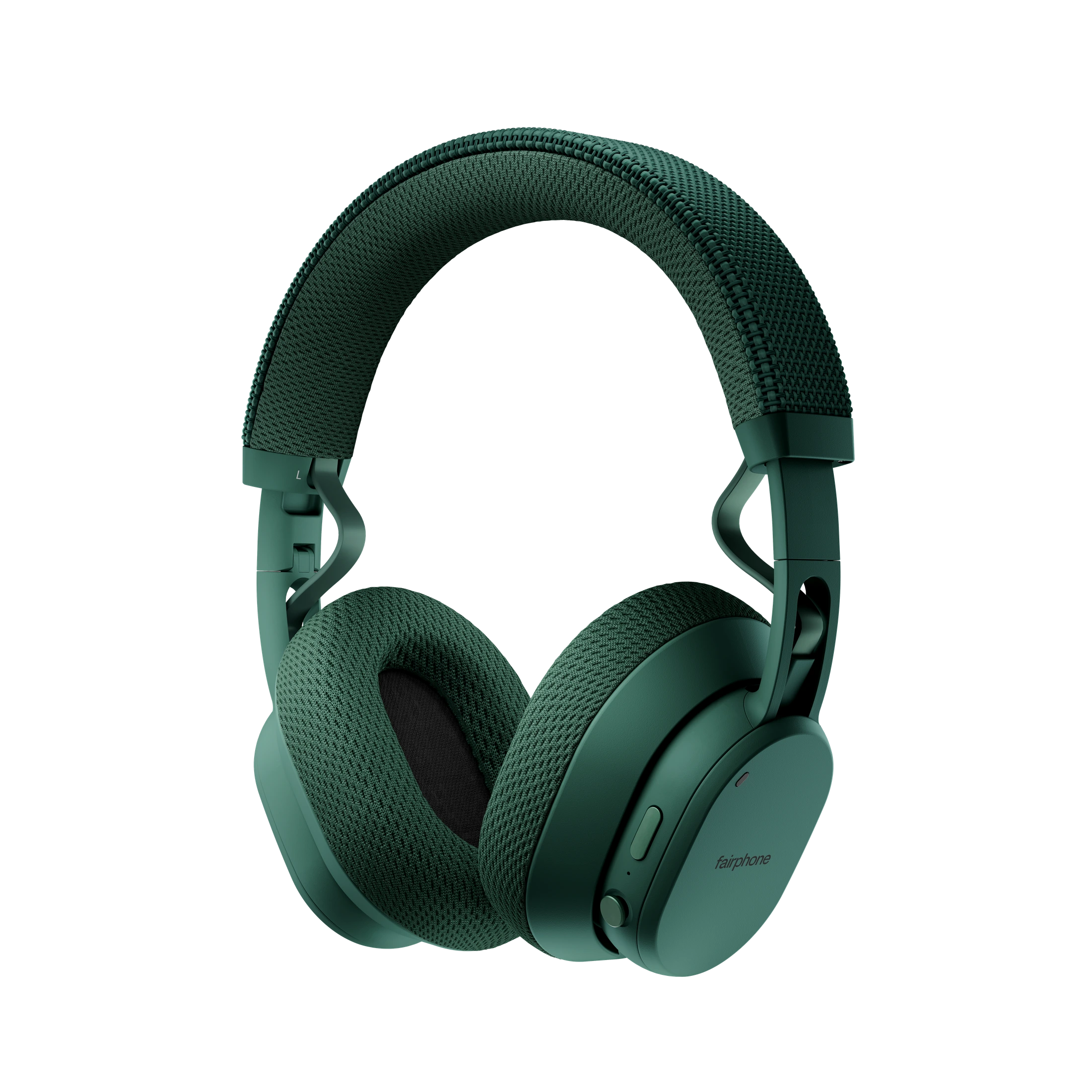 Forest Green Fairbuds XL headphones in a three-quarter product view